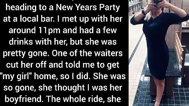 Mom sent this photo to her son before going to the New Year's party