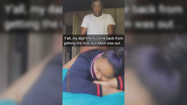 My dad finally came back after going to get milk and fucked me with his big cock - 2 image