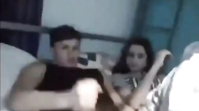 Sexy sister gives her brother a perfect handjob - 1 image