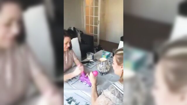 Mother and daughter have Fun homemade
