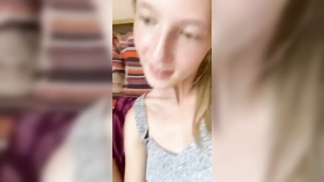 Sexy sister eats Cum after Quick incest sex with Brother - 1 image