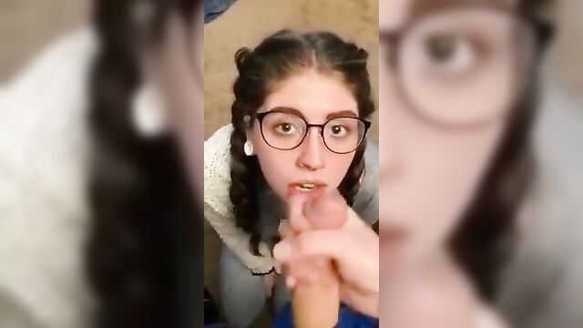 Sister Sucks Brother's Dick and Cum - 1 image