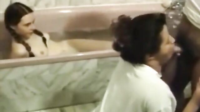 Real mom sucking sons dick in front of daughter