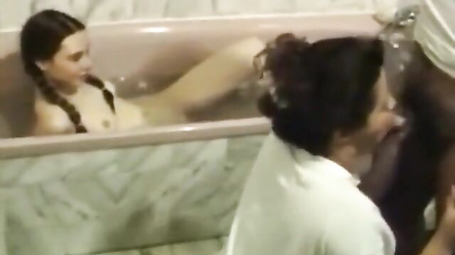 Real mom sucking sons dick in front of daughter - 3 image