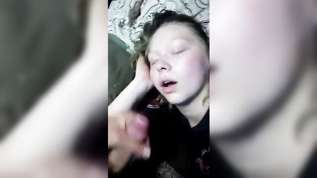Pranking my sleeping sister turned into hot cumshot - 1 image