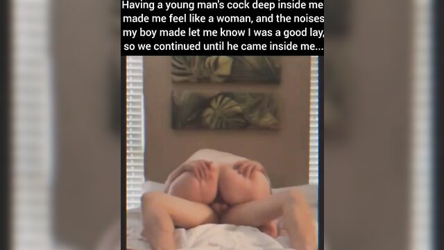 Fat mom rides her son's dick - 3 image