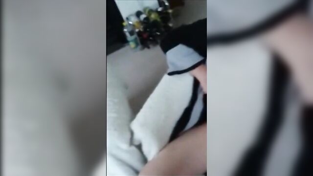 Hot Mom gives her son a handjob - 1 image