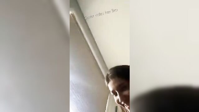 Sister riding her brother's cock - 1 image