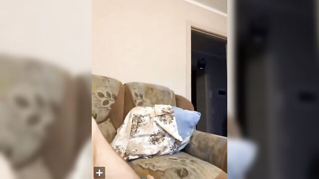 Sister undresses in front of her brother and shows her sexy body - 2 image