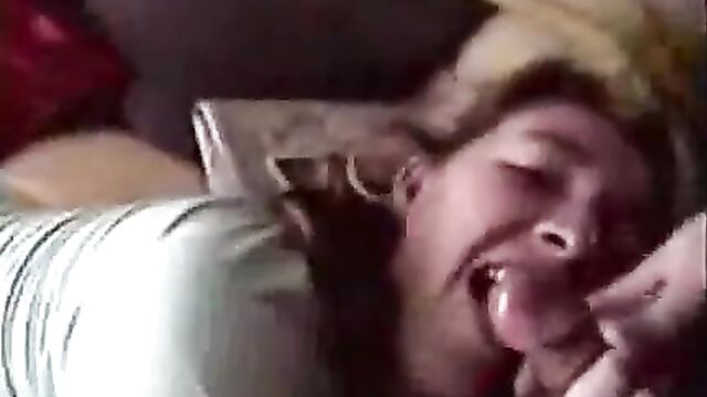 Mother gives her son a blowjob in her room - 3 image