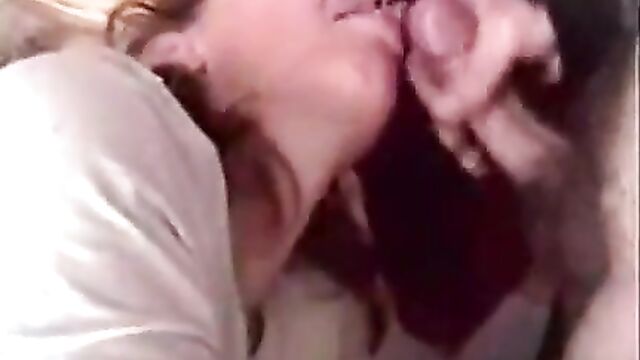 Mother gives her son a blowjob in her room - 5 image