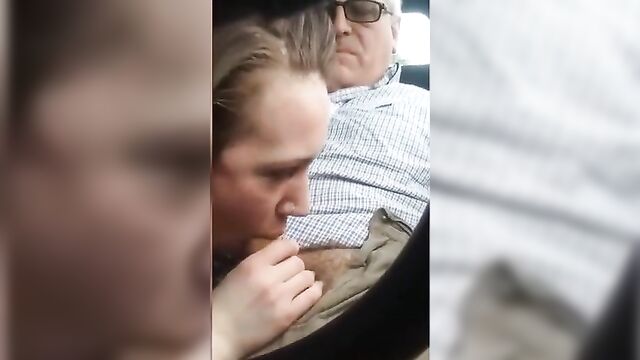 Daughter gives her daddy a blowjob in the car - 2 image