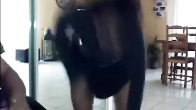 Slim Mom sucking son's cock before she left - 5 image