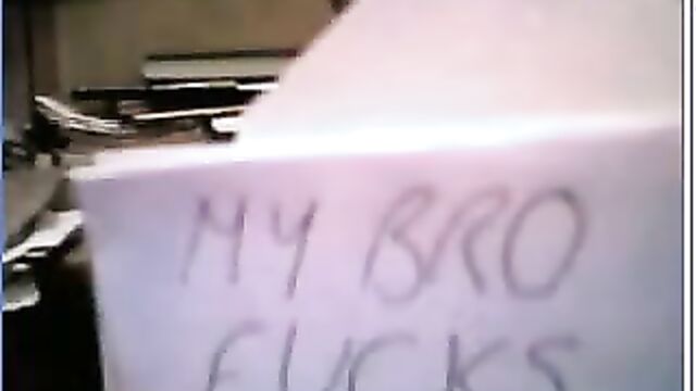 Perv Brother Fucks his Sexy Sister on Webcam - 1 image