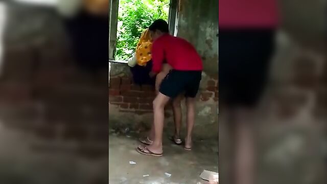 Indian village boy fucking his own mother outdoor - 1 image
