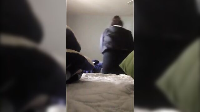 Horny son records mom sucking his cock to show friends - 1 image