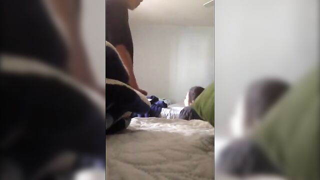 Horny son records mom sucking his cock to show friends - 5 image