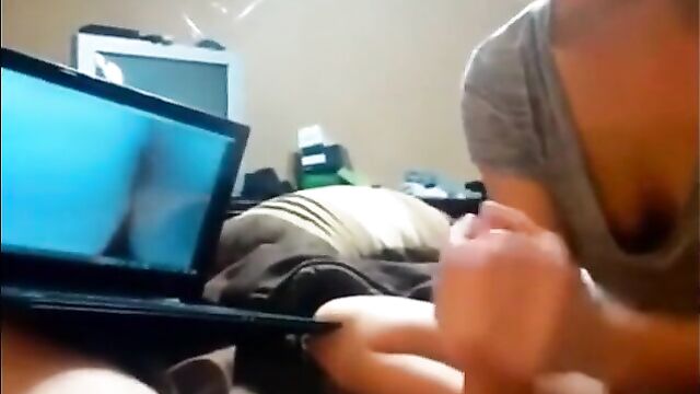 Brother and Sister Hand, head and cum in mouth