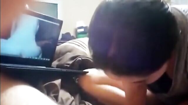 Brother and Sister Hand, head and cum in mouth - 4 image