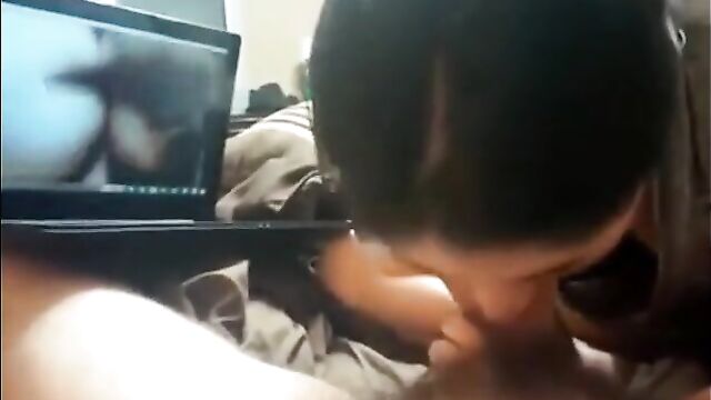 Brother and Sister Hand, head and cum in mouth - 5 image