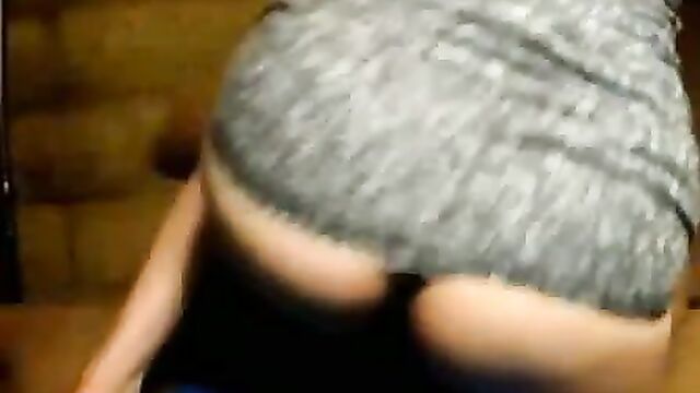 Mom rides her son's dick in chair - 1 image