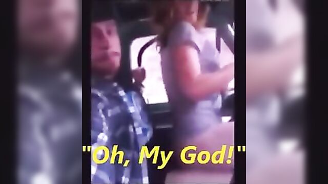 Daughter and daddy fuck in the car while mom is at the store - 1 image