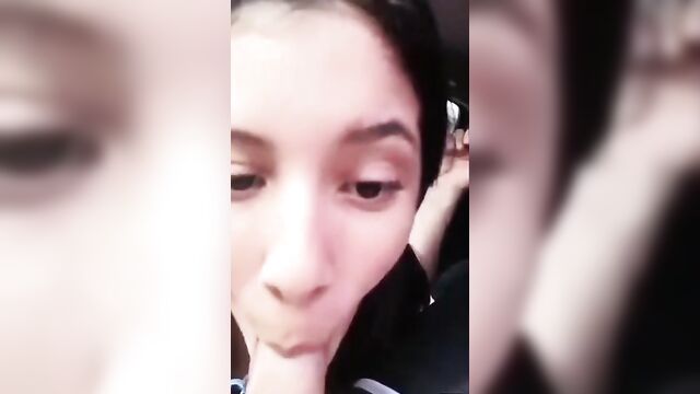 Pretty Sister Sucking Brother's Dick In The Car - 3 image