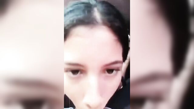 Pretty Sister Sucking Brother's Dick In The Car - 5 image