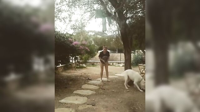 Father Watches A Dog Try To Fuck His Daughter - 4 image