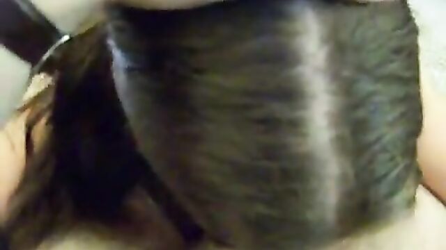 Pretty masked daughter giving her father a blowjob - 3 image